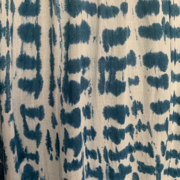 Tiara Hawaii Hollie Off Shoulder Tie Dye Blue White Hand Made Maxi Dress OS - Picture 5 of 9